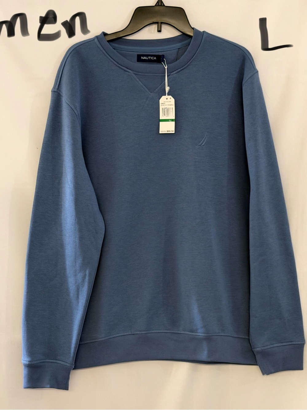 Nautica Men's Dusty Blue Crewneck Sweatshirt